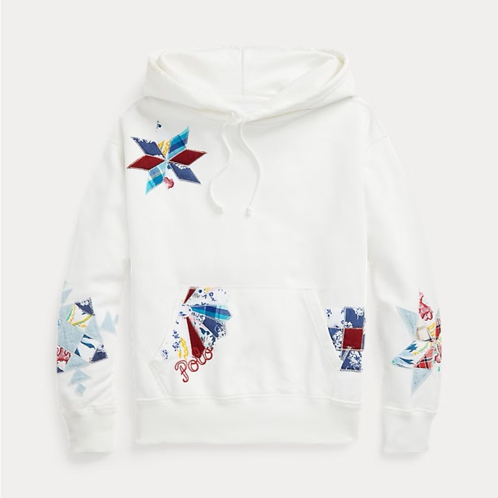 Polo Ralph Lauren Logo Quilted Motif Fleece Hoodie - Picture 2 of 12